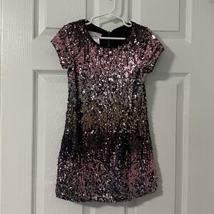 Iris & Ivy Sequin Kids Dress - Pink and Black